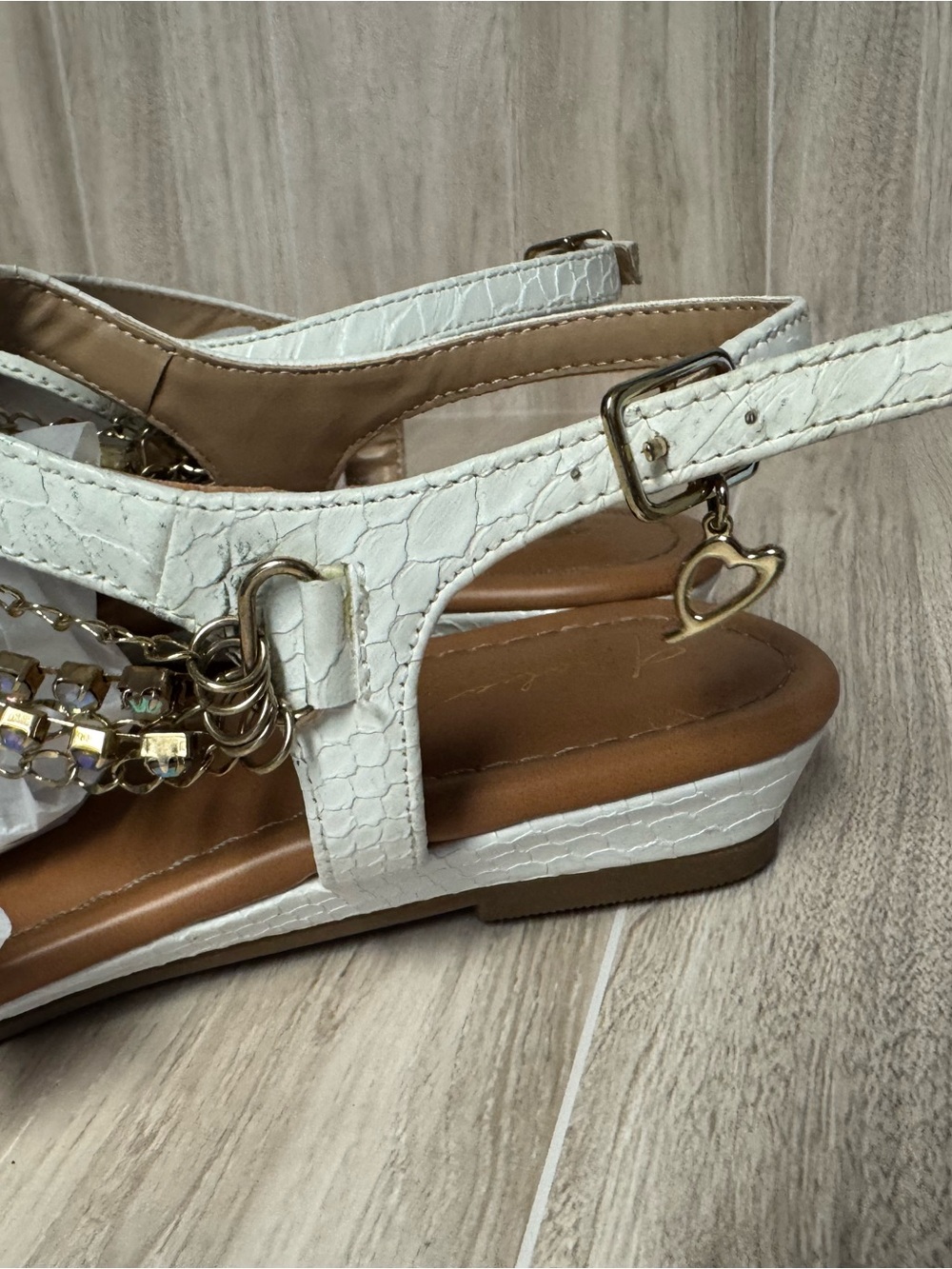 Thalia Sodi White Jeweled T-Strap Sandals - Picture 4 of 7